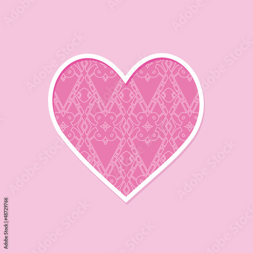 pink background with a heart