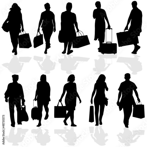 women and men travelers vector illustration