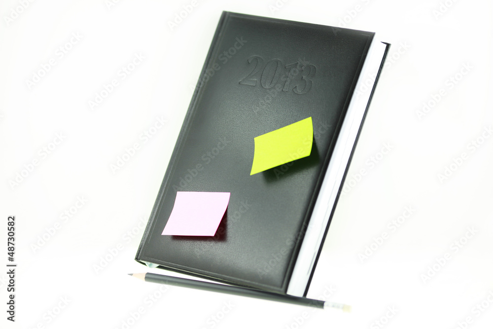 Kalender mit Notizzettel Stock Photo | Adobe Stock