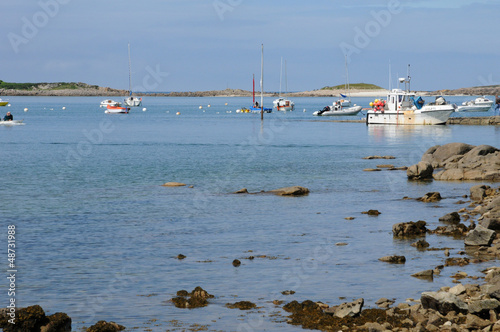 landscape of l Ile Grande in  Brittany photo