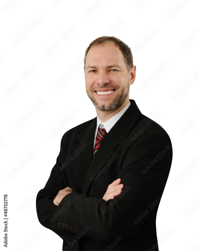 Confident smiling business man isolated on white background Confident smiling business man isolated on white background