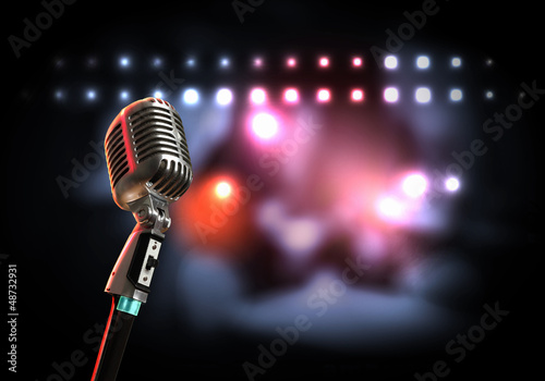 audio microphone retro style