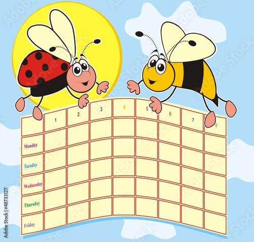 bee and ladybug-timetable