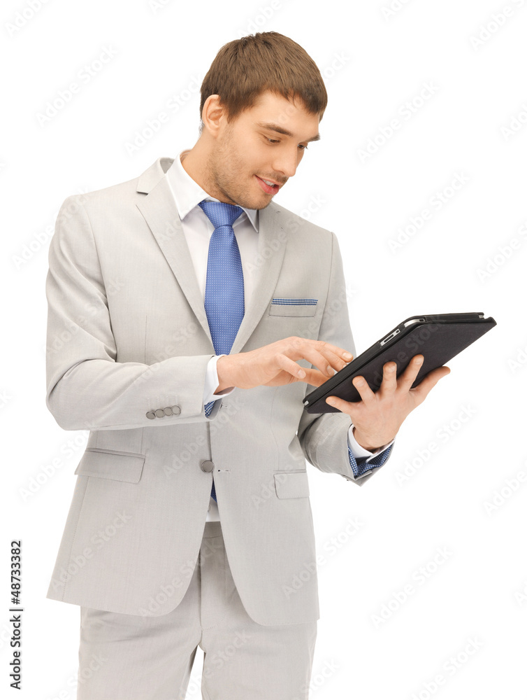 happy man with tablet pc computer happy man with tablet pc computer