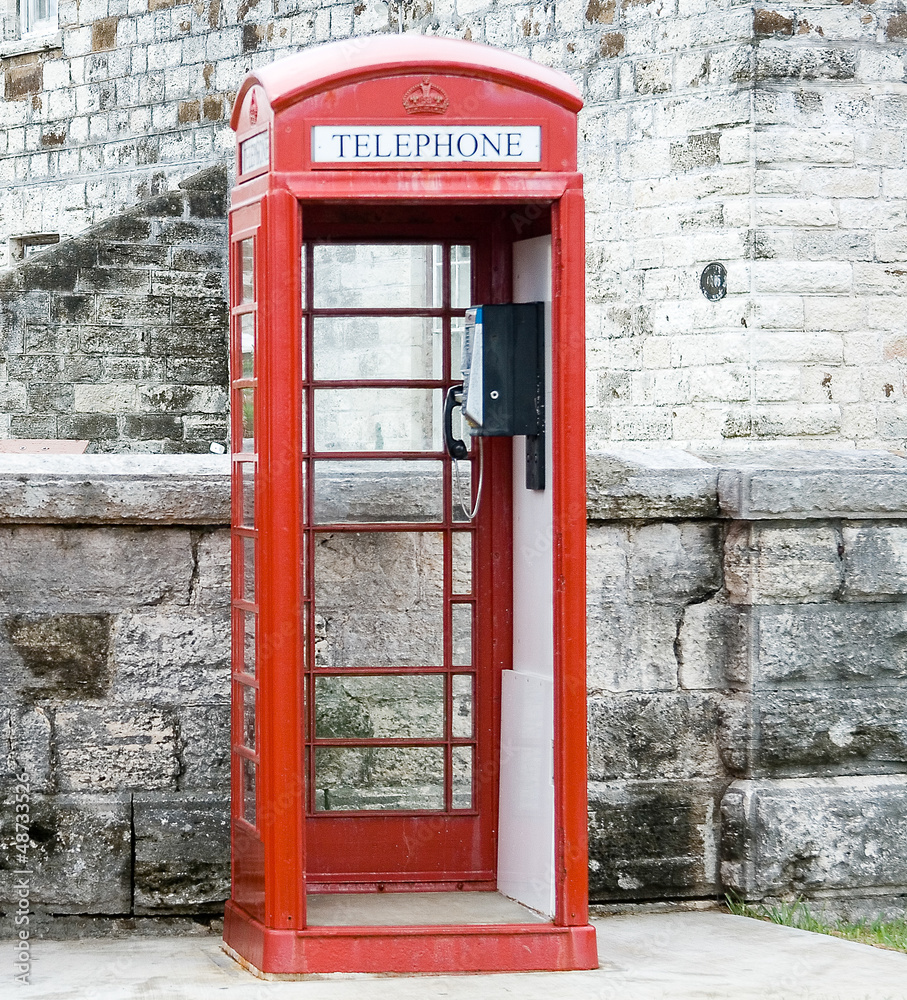 Obraz premium Red Phone Booth