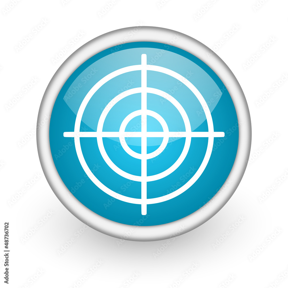 target blue glossy icon on white background target blue glossy icon on white background