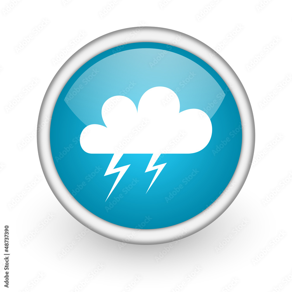 weather forecast blue glossy icon on white background weather forecast blue glossy icon on white background