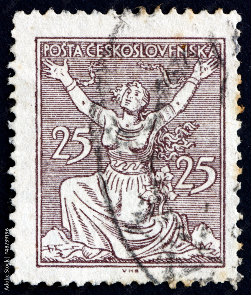 Postage stamp Czechoslovakia 1920 Breaking Chains to Freedom
