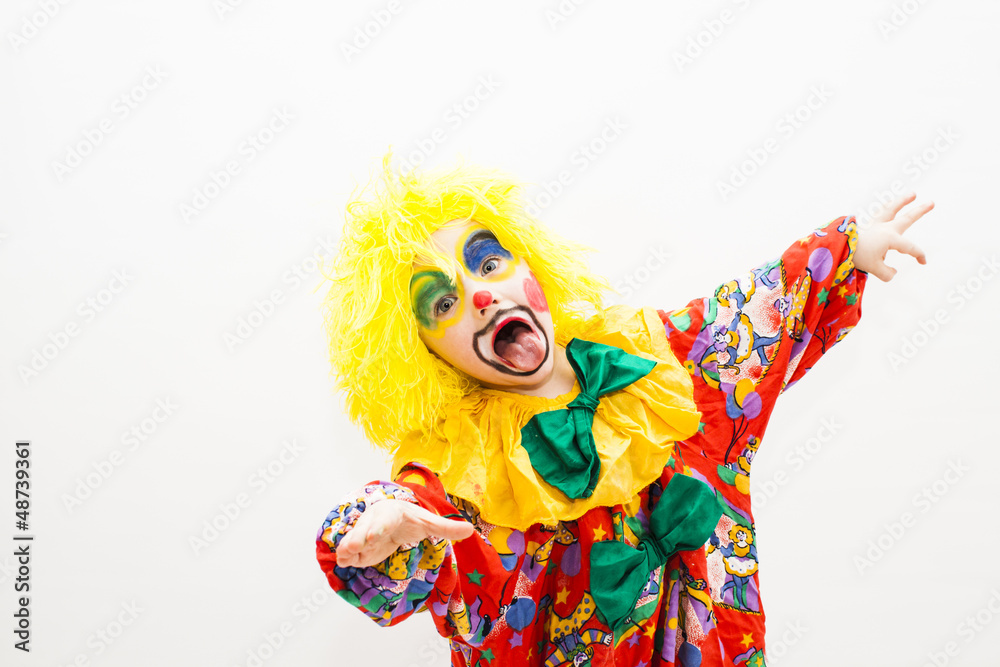 Kleiner Junge als Clown Kleiner Junge als Clown
