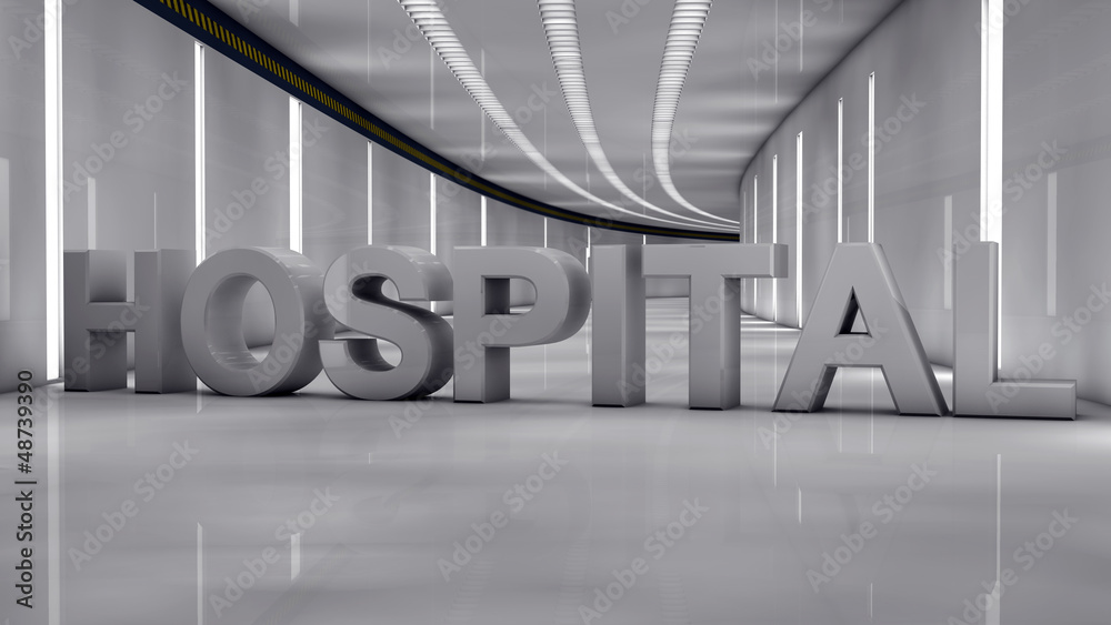 Hospital futurista - obrazy, fototapety, plakaty 