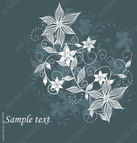 Floral greeting card