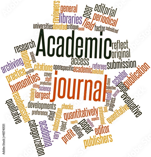 Obraz w ramie Word cloud for Academic journal