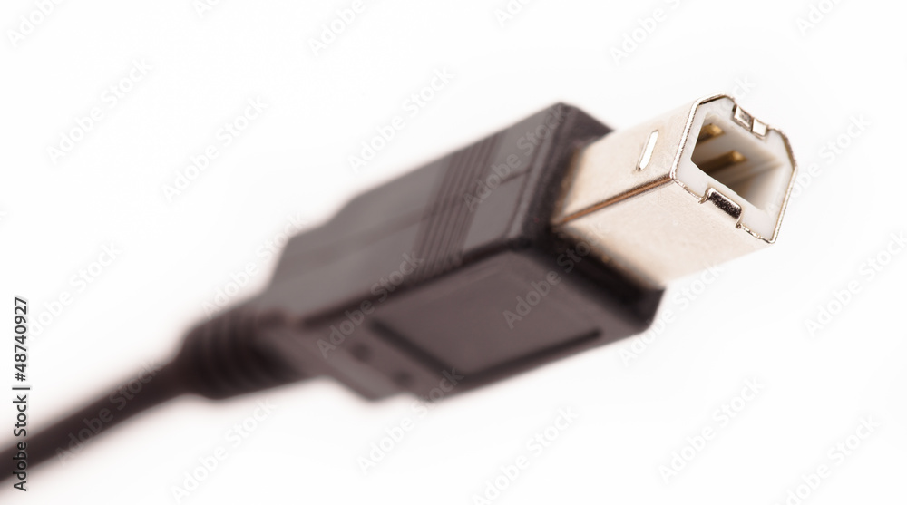 close-up of socket usb cable isolated on white background close-up of socket usb cable isolated on white background