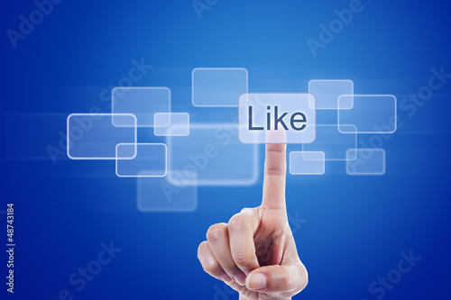 Digital touch screen of like button