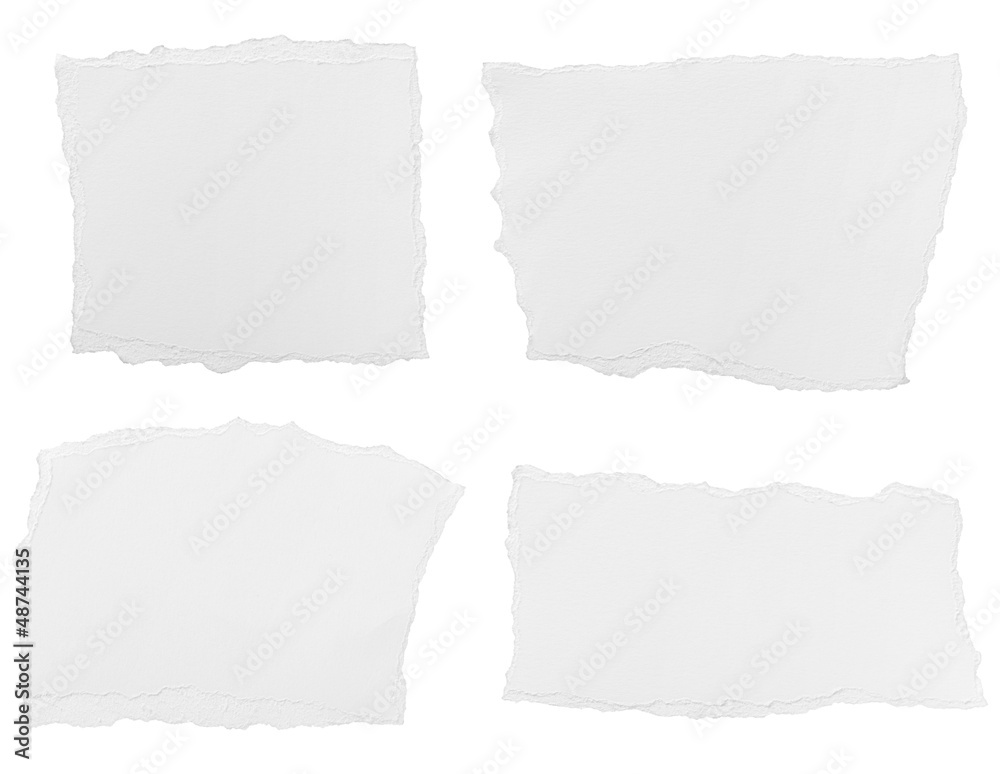 Obraz premium white paper ripped message background