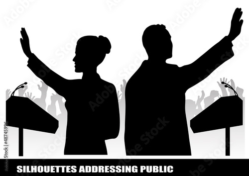person before a microphone