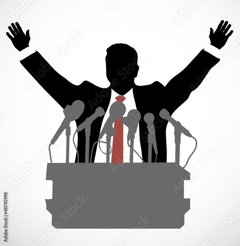 person before a microphone