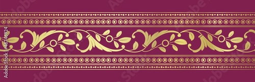 traditional paisley floral border, textile , Rajasthan, royal India