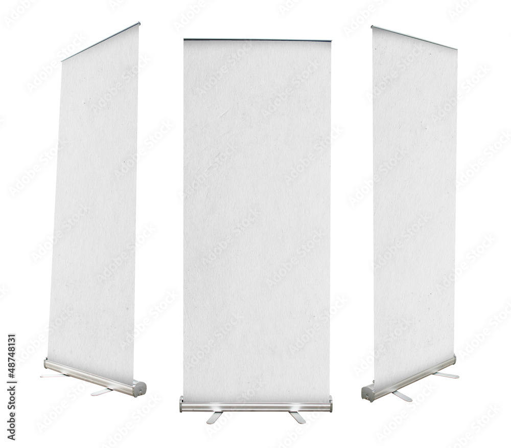 blank roll up banner display with paper texture blank roll up banner display with paper texture