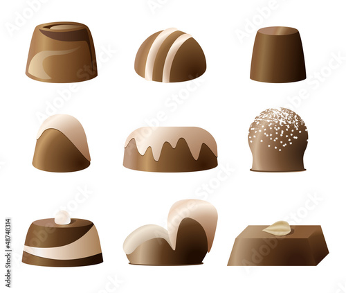 Chockolate bonbon sweetie set