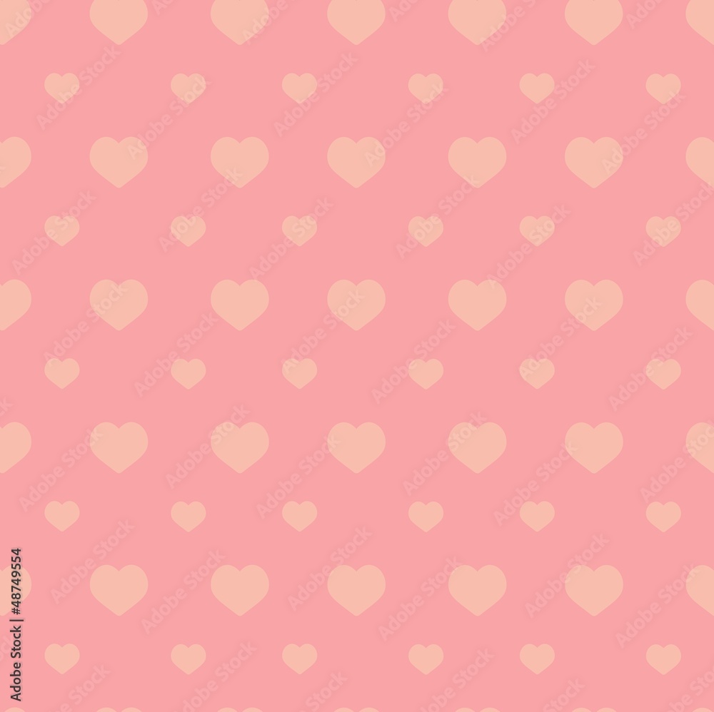 Seamless heart pattern with retro colors - valentine texture