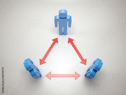 Teamwork concept. 3D render