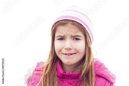sad little girl photo