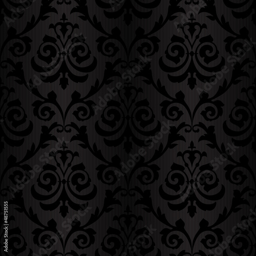 seamless black silk wallpaper pattern