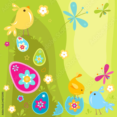 easter chicks and eggs