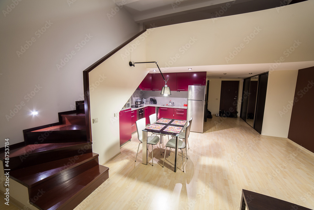 Fototapeta premium Inside modern loft