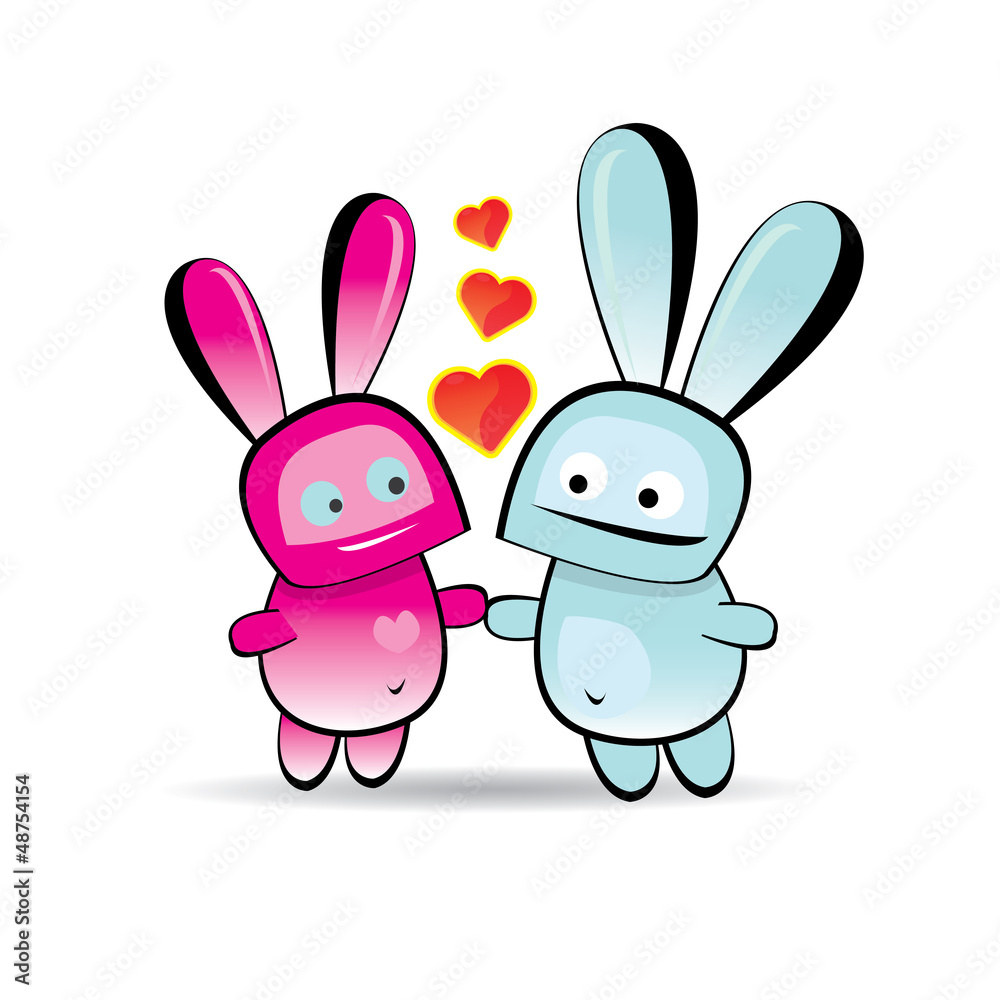 valentine day love beautiful card with bunny valentine day love beautiful card with bunny