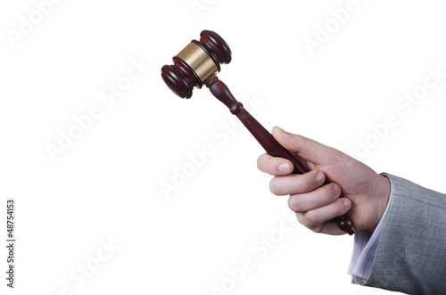 gavel in the hand