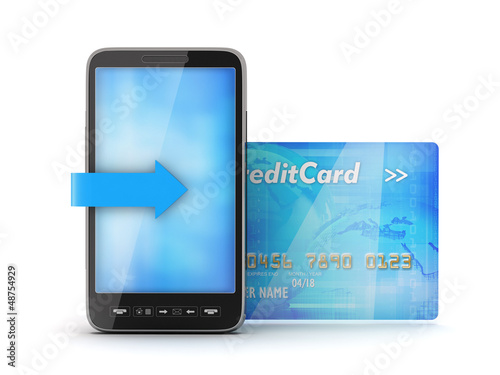 Mobile phone and credit card