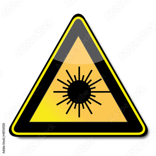 Achtung Laser, Warnhinweis, Schild