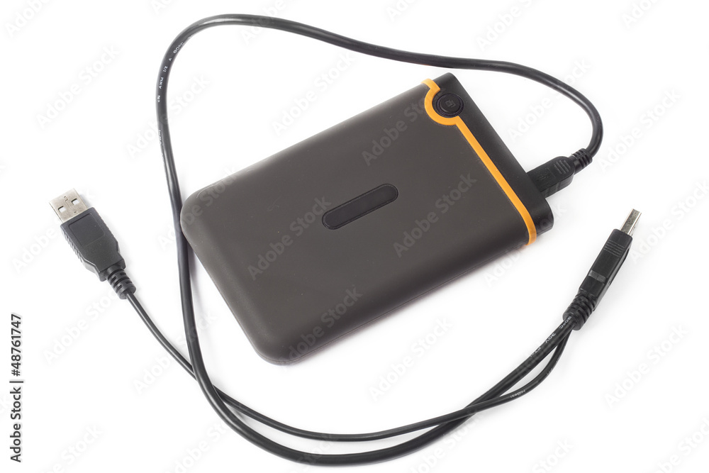 hard disk on the white background