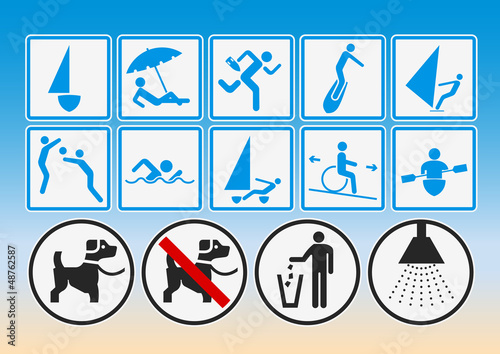 Pictogrames plage