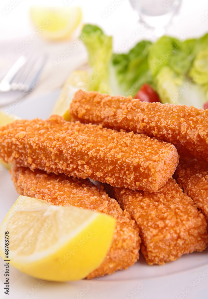 fish fingers and lemon fish fingers and lemon