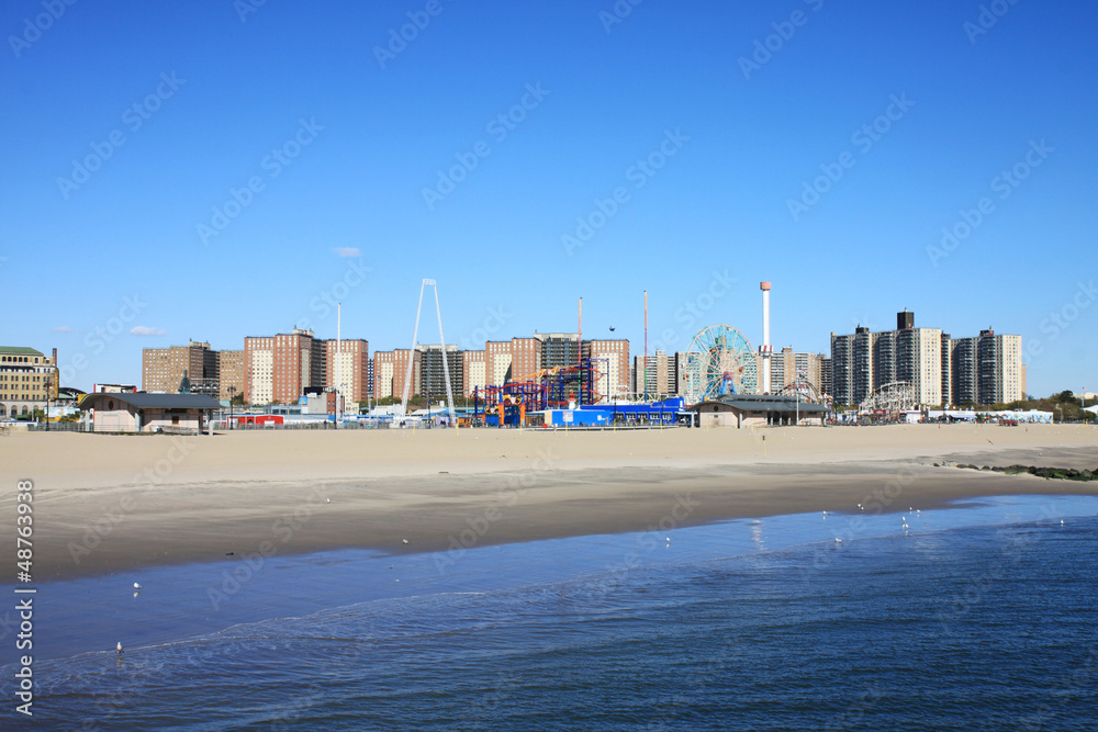 Coney Island in winter time
