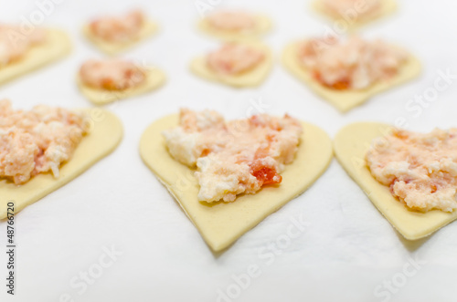 Impasto pizzette di cuore