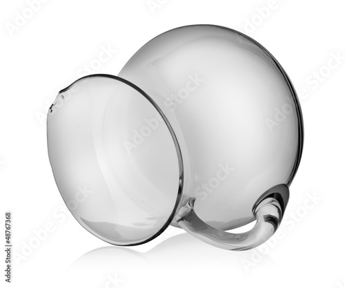Glass pitcher isolated