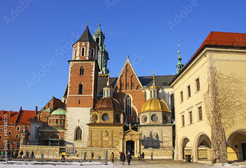 Wawel Castle complex in Krakow, Poland