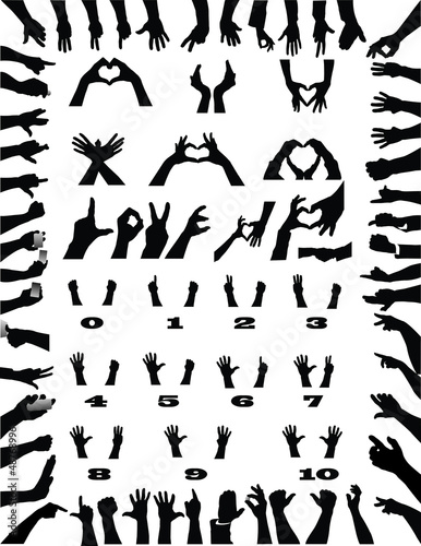 Hände Silhouetten