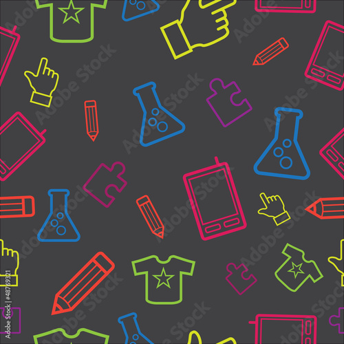 Seamless abstract funky pattern