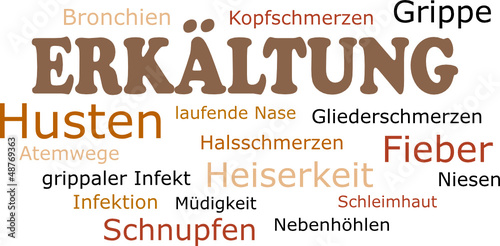 Erkältung tag cloud