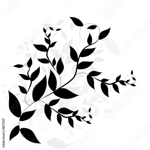 Abstract floral background. Vector.