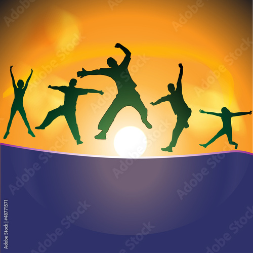 Mädchen Silhouetten