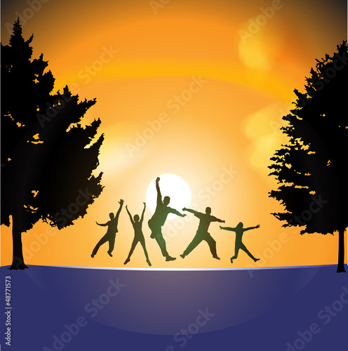 Menschen Silhouetten