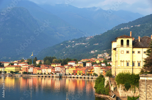 Gravedona town at the famous Italian lake Como
