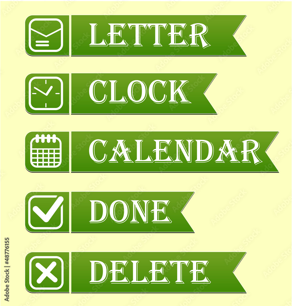 Fototapeta premium Banners with office icons set