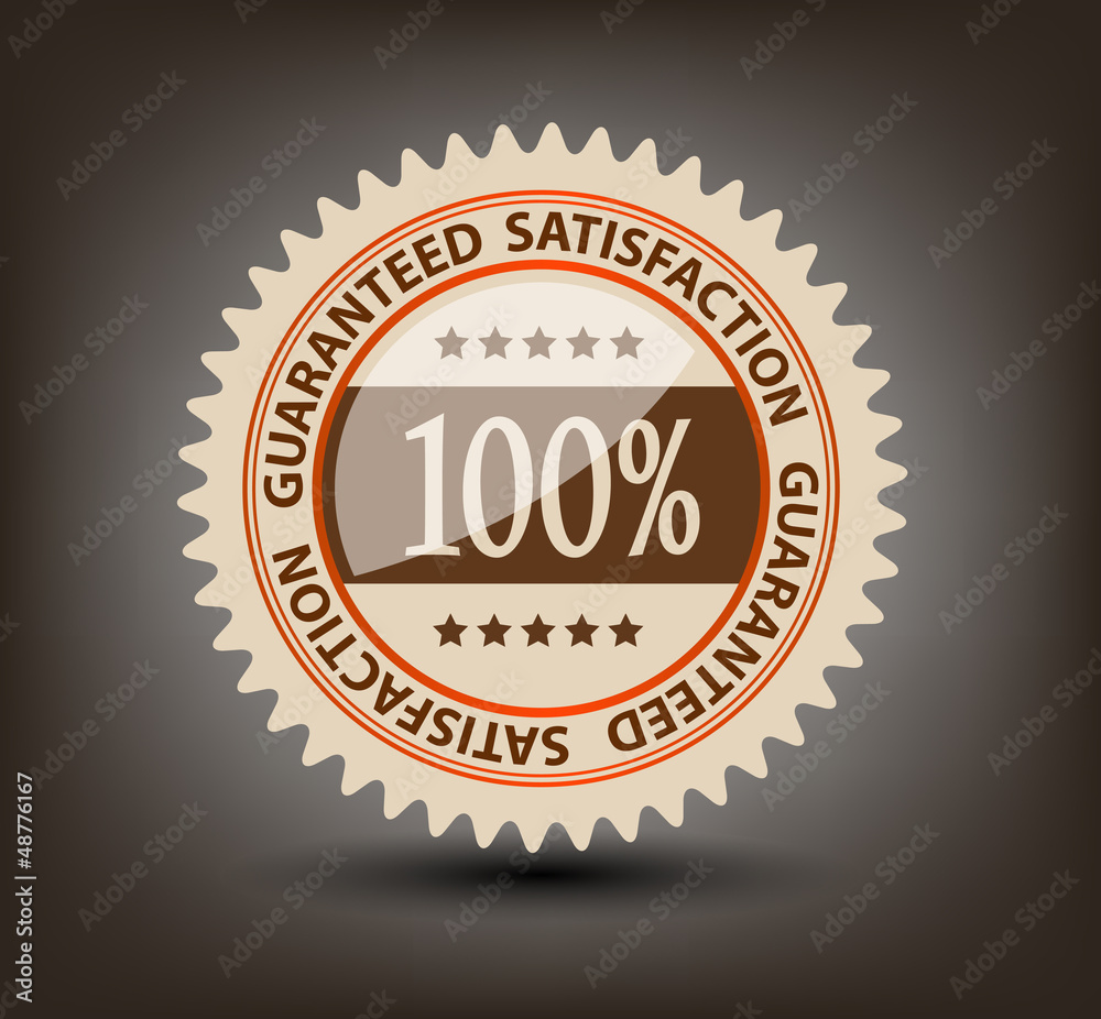 Satisfaction guaranteed label vector illustration Satisfaction guaranteed label vector illustration